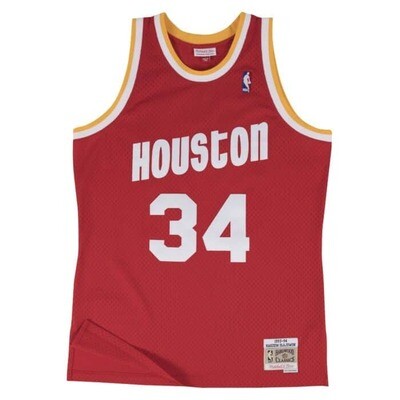 Houston Rockets Hakeem Olajuwon 1993-94 Men's Red Mitchell & Ness Swingman Jersey Houston Rockets Hakeem Olajuwon 1993-94 Men's Red Mitchell & Ness Swingman Jersey