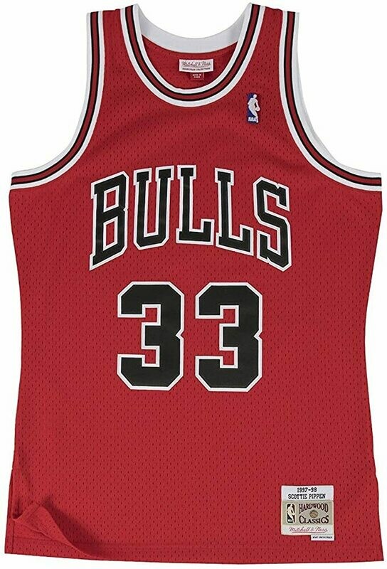 Chicago Bulls Scottie Pippen 1997-98 Men's Red Mitchell & Ness Swingman Jersey