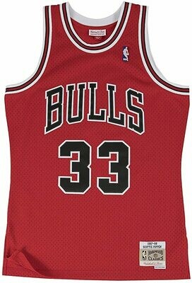 Chicago Bulls Scottie Pippen 1997-98 Men's Red Mitchell & Ness Swingman Jersey