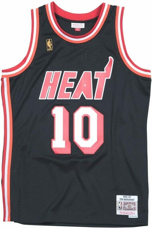 Miami Heat Tim Hardaway 1996-97 Men's Black Mitchell & Ness Swingman Jersey Miami Heat Tim Hardaway 1996-97 Men's Black Mitchell & Ness Swingman Jersey
