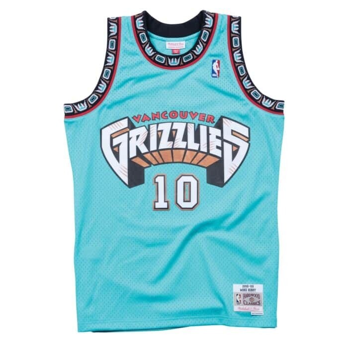 Vancouver Grizzlies Mike Bibby 1998-99 Men's Turquoise Mitchell & Ness Swingman Jersey