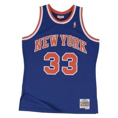 New York Knicks Patrick Ewing 1991-92 Men's Blue Mitchell & Ness Swingman Jersey New York Knicks Patrick Ewing 1991-92 Men's Blue Mitchell & Ness Swingman Jersey