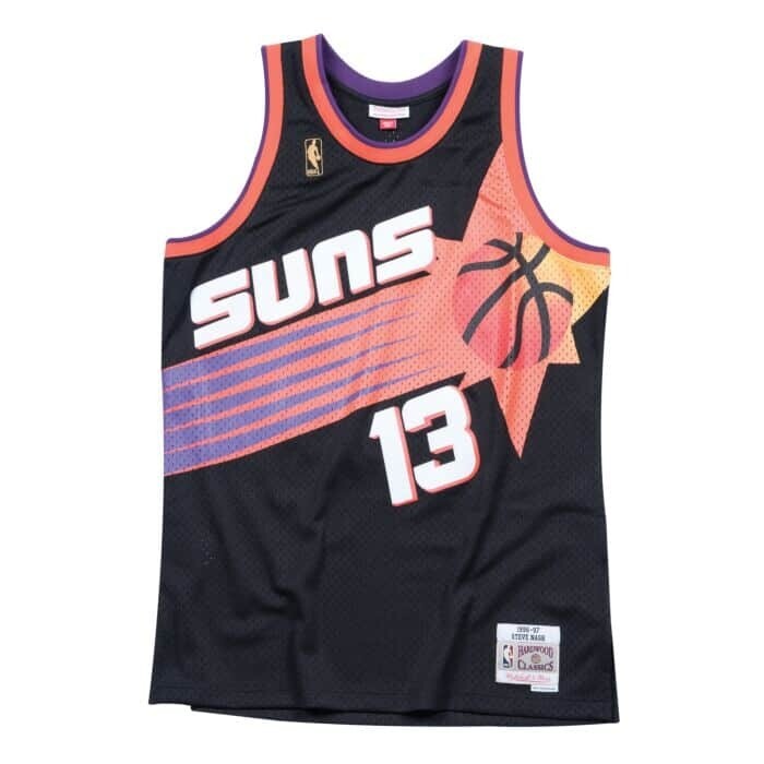 Phoenix Suns Steve Nash 1996-97 Men's Black Mitchell & Ness Swingman Jersey Phoenix Suns Steve Nash 1996-97 Men's Black Mitchell & Ness Swingman Jersey