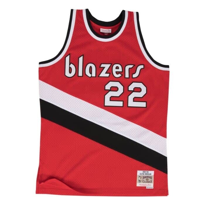 Portland Trail Blazers Clyde Drexler 1983-84 Men's Red Mitchell & Ness Swingman Jersey