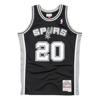 San Antonio Spurs Manu Ginobili 2002-03 Men's Black Mitchell & Ness Swingman Jersey San Antonio Spurs Manu Ginobili 2002-03 Men's Black Mitchell & Ness Swingman Jersey