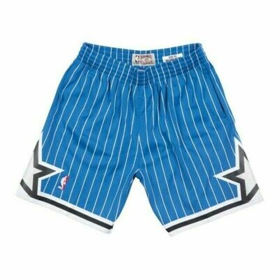 Orlando Magic 1994-95 Men's Blue Mitchell & Ness Swingman Pinstripe Road Shorts Orlando Magic 1994-95 Men's Blue Mitchell & Ness Swingman Pinstripe Road Shorts