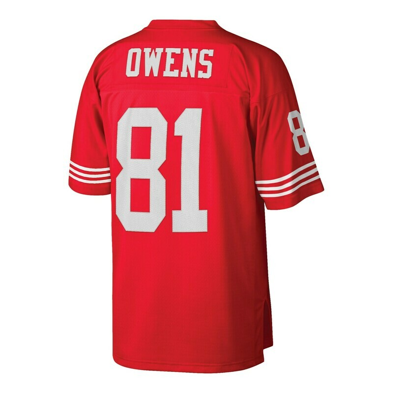 San Francisco 49ers Terrell Owens 2002 Red Mitchell & Ness Men's Legacy Jersey