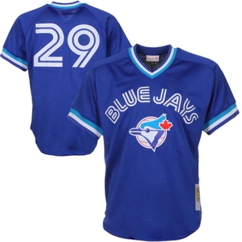 Toronto Blue Jays Joe Carter 1993 Men's Blue Mitchell & Ness Mesh Jersey