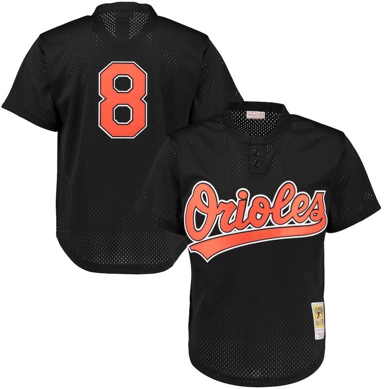 Baltimore Orioles Cal Ripken Jr. 1997 Men's Black Mitchell & Ness Mesh Jersey Baltimore Orioles Cal Ripken Jr. 1997 Men's Black Mitchell & Ness Mesh Jersey