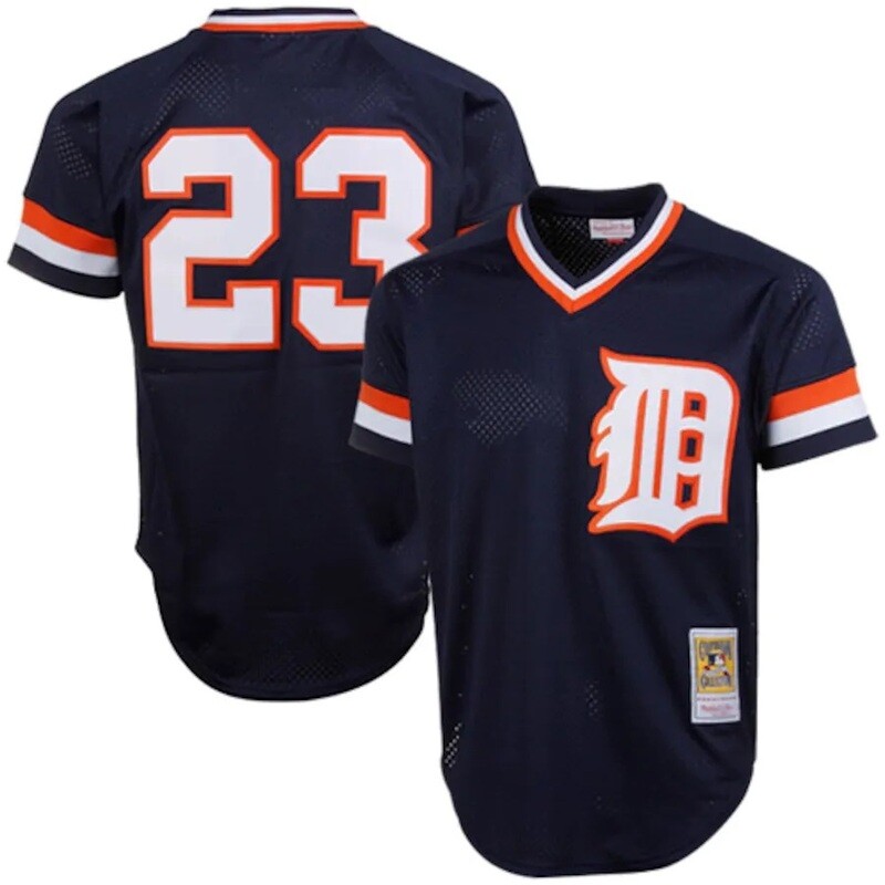 Detroit Tigers Kirk Gibson 1984 Men's Blue Mitchell & Ness Mesh Jersey