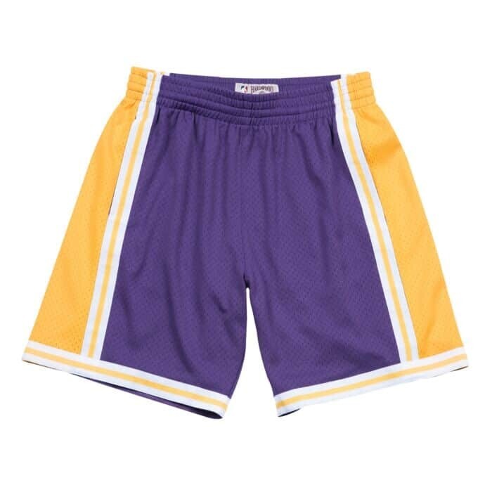 Los Angeles Lakers 84-85 Men's Purple Mitchell & Ness Swingman Shorts Los Angeles Lakers 84-85 Men's Purple Mitchell & Ness Swingman Shorts