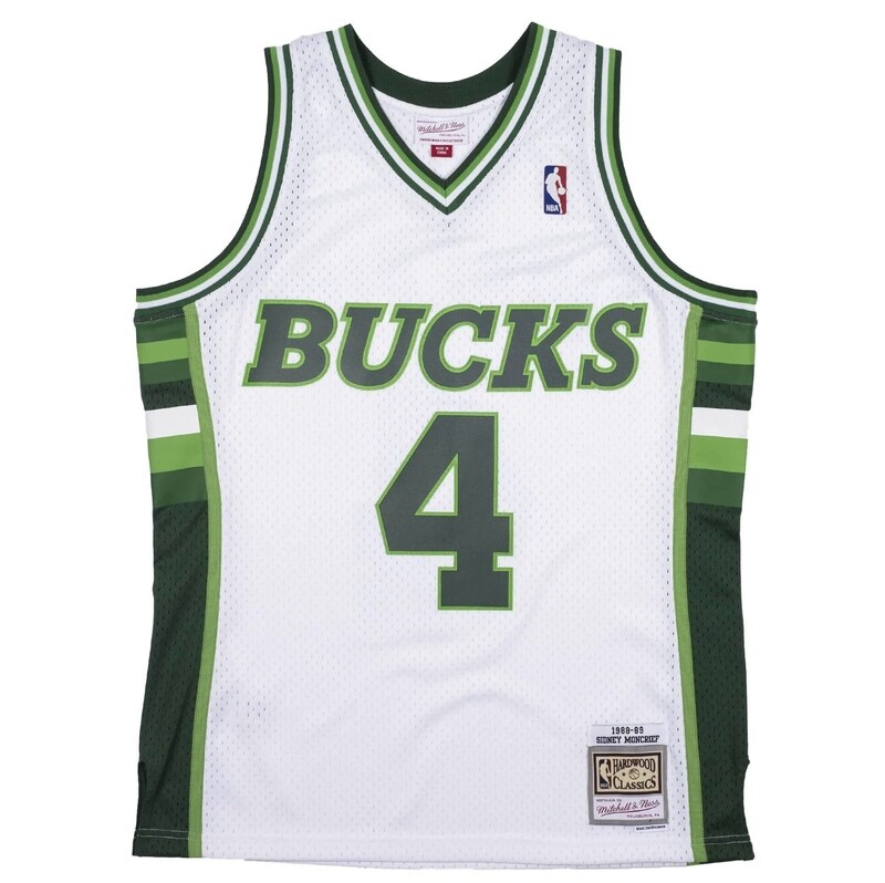 Milwaukee Bucks Sidney Moncrief 1988-89 Men's White Mitchell & Ness Swingman Jersey