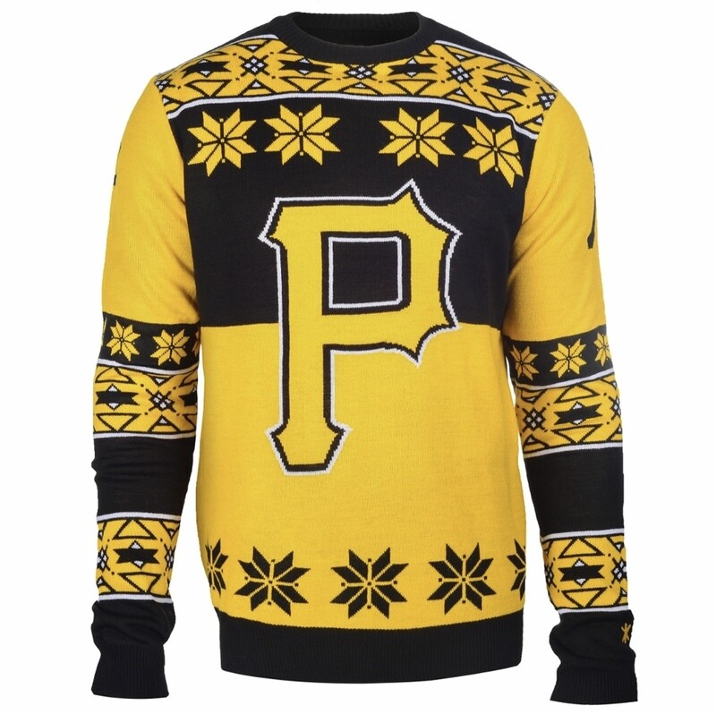 Pittsburgh Pirates Men’s Big Logo Ugly Christmas Sweater Pittsburgh Pirates Men’s Big Logo Ugly Christmas Sweater
