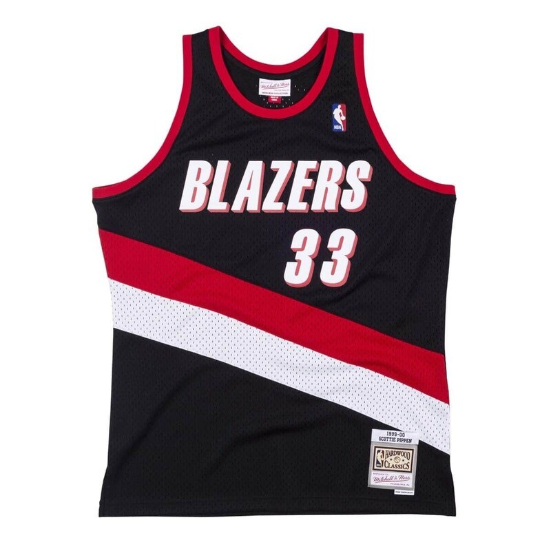 Portland Trail Blazers Scottie Pippen 1999-00 Men's Black Mitchell & Ness Swingman Jersey