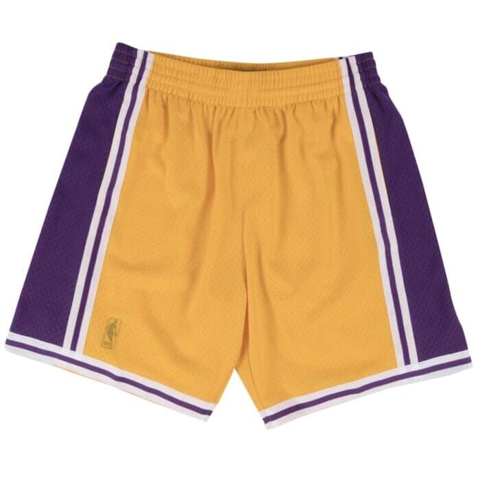 Los Angeles Lakers 96-97 Men's Yellow Mitchell & Ness Swingman Shorts Los Angeles Lakers 96-97 Men's Yellow Mitchell & Ness Swingman Shorts