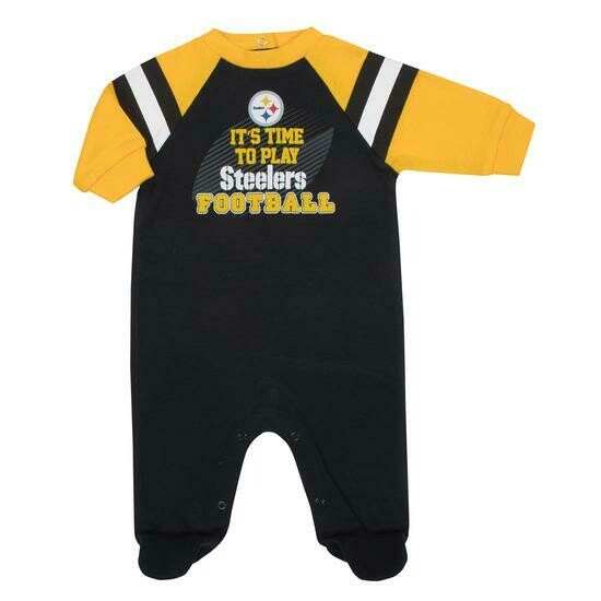 Pittsburgh Steelers Baby Gerber Sleep & Play One Piece Pajamas Pittsburgh Steelers Baby Gerber Sleep & Play One Piece Pajamas