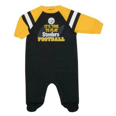 Pittsburgh Steelers Baby Gerber Sleep & Play One Piece Pajamas Pittsburgh Steelers Baby Gerber Sleep & Play One Piece Pajamas
