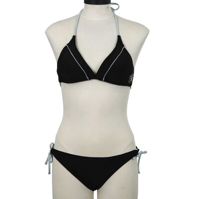 Las Vegas Raiders Women's Black and Silver Bikini Set Las Vegas Raiders Women's Black and Silver Bikini Set