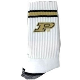 Purdue Boilermakers Men’s White Strideline Socks Purdue Boilermakers Men’s White Strideline Socks