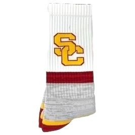 USC Trojans Men’s White Strideline Socks