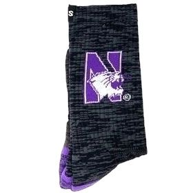 Northwestern Wildcats Men’s Black Strideline Socks