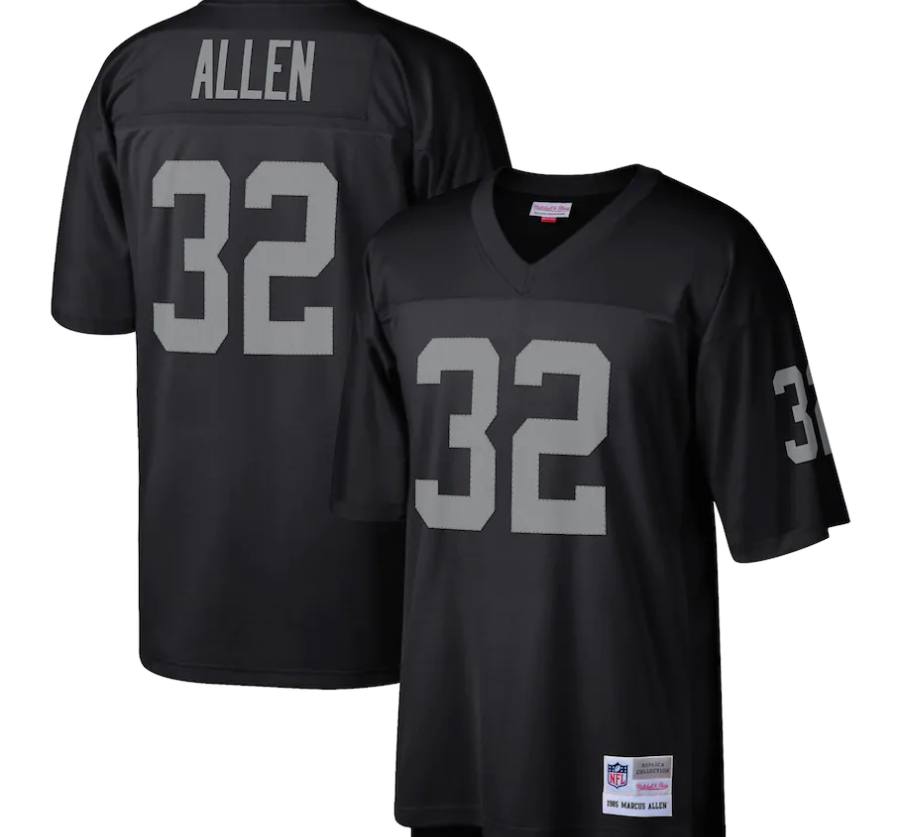 Las Vegas Raiders Marcus Allen 1985 Black Mitchell & Ness Men's Legacy Jersey