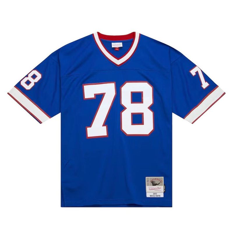 Buffalo Bills Bruce Smith 1990 Royal Blue Mitchell & Ness Men's Legacy Jersey Buffalo Bills Bruce Smith 1990 Royal Blue Mitchell & Ness Men's Legacy Jersey
