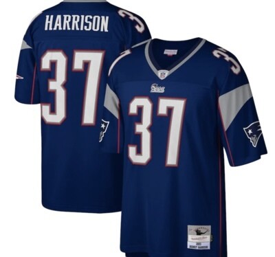 New England Patriots Rodney Harrison 2003 Blue Mitchell & Ness Men's Legacy Jersey New England Patriots Rodney Harrison 2003 Blue Mitchell & Ness Men's Legacy Jersey