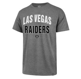 Las Vegas Raiders Men's 47 Brand Slate Grey T-Shirt Las Vegas Raiders Men's 47 Brand Slate Grey T-Shirt