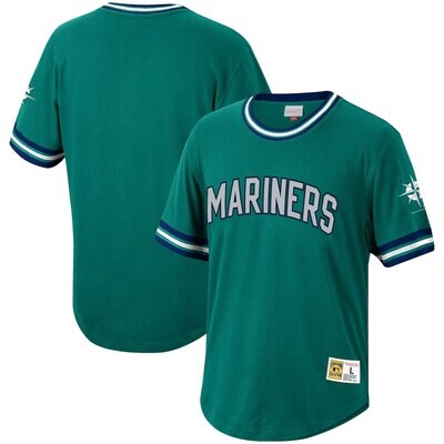 Seattle Mariners Men's Cooperstown Collection Wild Pitch Mitchell & Ness Jersey Shirt Seattle Mariners Men's Cooperstown Collection Wild Pitch Mitchell & Ness Jersey Shirt