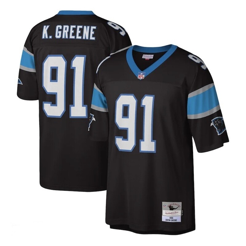 Carolina Panthers Kevin Greene 1996 Black Mitchell & Ness Men's Legacy Jersey Carolina Panthers Kevin Greene 1996 Black Mitchell & Ness Men's Legacy Jersey