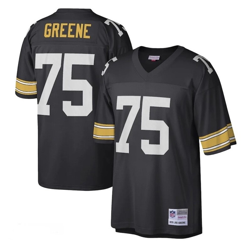 Pittsburgh Steelers Mean Joe Greene 1976 Black Mitchell & Ness Men's Legacy Jersey Pittsburgh Steelers Mean Joe Greene 1976 Black Mitchell & Ness Men's Legacy Jersey