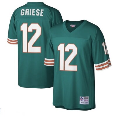 Miami Dolphins Bob Griese 1972 Aqua Mitchell & Ness Men's Legacy Jersey