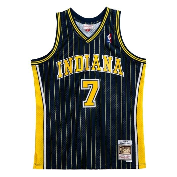 Indiana Pacers Jermaine O’Neal 2003-04 Men's Navy Blue Mitchell & Ness Swingman Jersey
