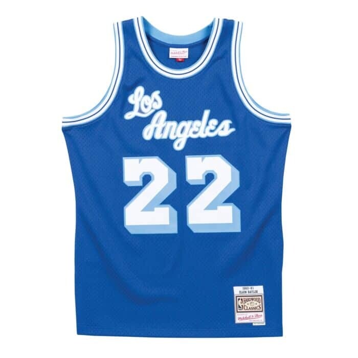 Los Angeles Lakers Elgin Baylor 1960-61 Men's Blue Mitchell & Ness Swingman Jersey