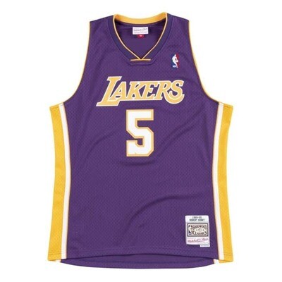 Los Angeles Lakers Robert Horry 1999-00 Men's Purple Mitchell & Ness Swingman Jersey