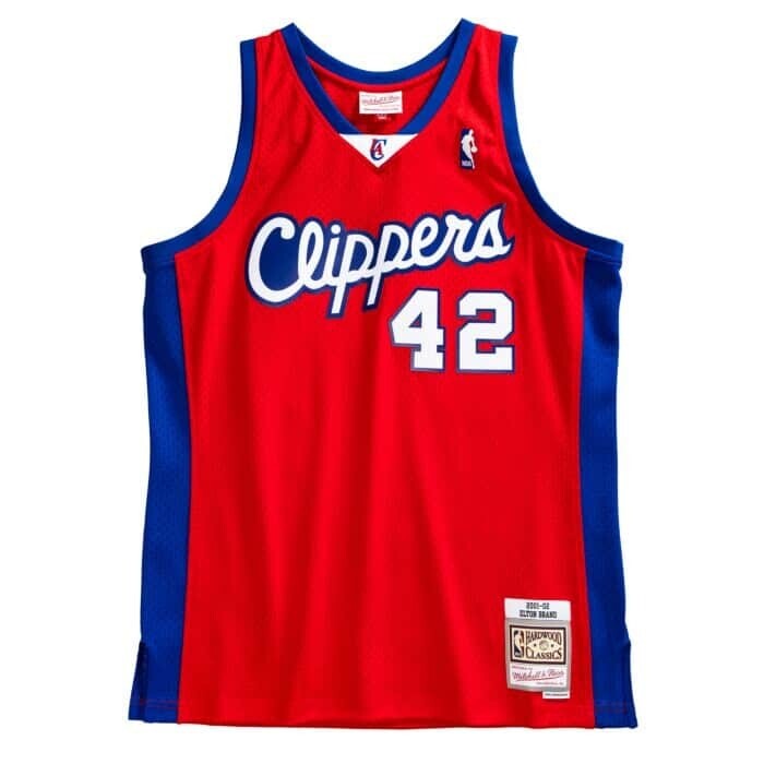Los Angeles Clippers Elton Brand 2001-02 Men's Red Mitchell & Ness Swingman Jersey