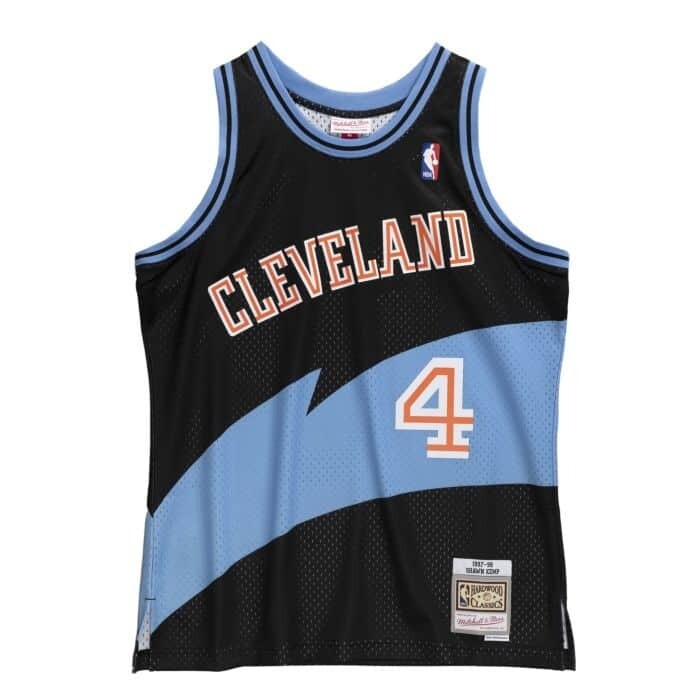 Cleveland Cavaliers Shawn Kemp 1997-98 Men's Black Mitchell & Ness Swingman Jersey