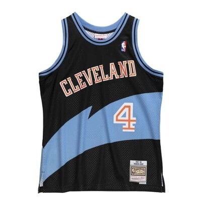 Cleveland Cavaliers Shawn Kemp 1997-98 Men's Black Mitchell & Ness Swingman Jersey