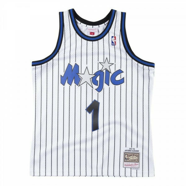 Orlando Magic Anfernee Hardaway 1993-94 Men's White Pinstripe Mitchell & Ness Swingman Jersey
