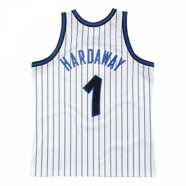 Orlando Magic Anfernee Hardaway White Pinstripe Jersey