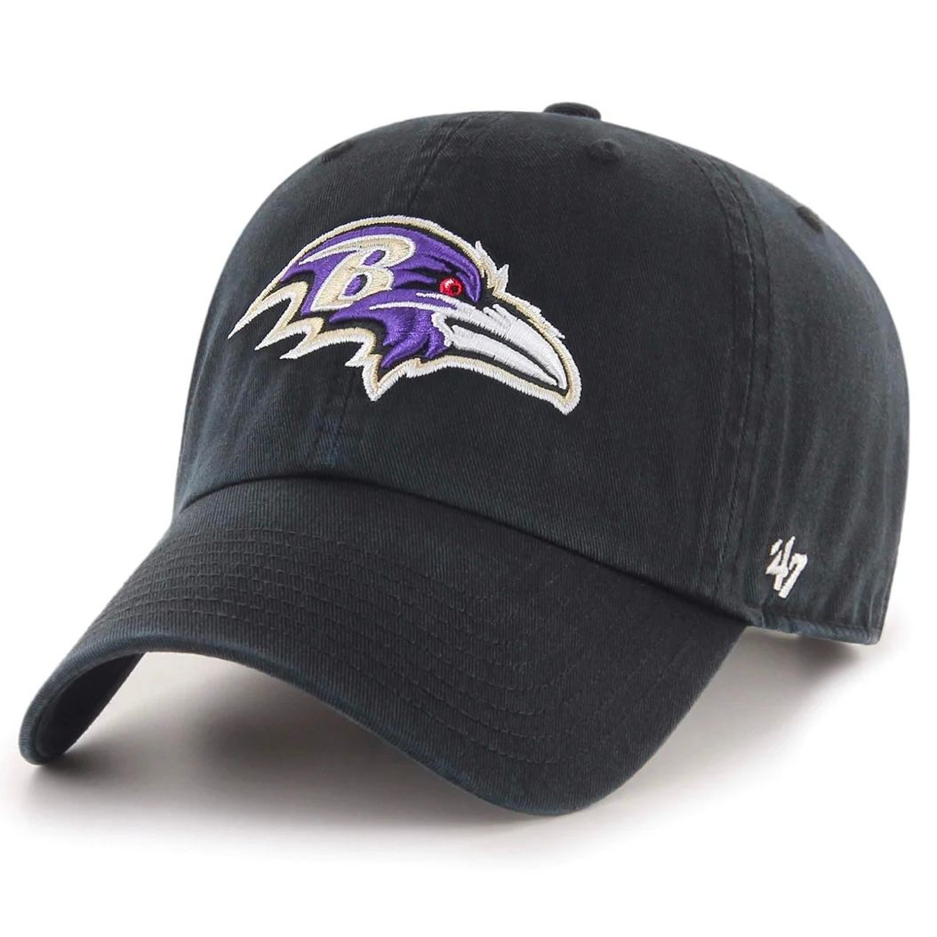 Baltimore Ravens Men’s Black 47 Brand Clean Up Adjustable Hat Baltimore Ravens Men’s Black 47 Brand Clean Up Adjustable Hat