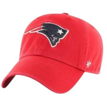 New England Patriots Men’s Red 47 Brand Clean Up Adjustable Hat