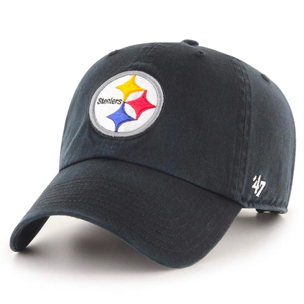 Pittsburgh Steelers Men’s Black 47 Brand Clean Up Adjustable Hat Pittsburgh Steelers Men’s Black 47 Brand Clean Up Adjustable Hat