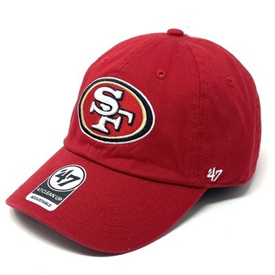 San Francisco 49ers Men’s 47 Brand Clean Up Adjustable Hat San Francisco 49ers Men’s 47 Brand Clean Up Adjustable Hat
