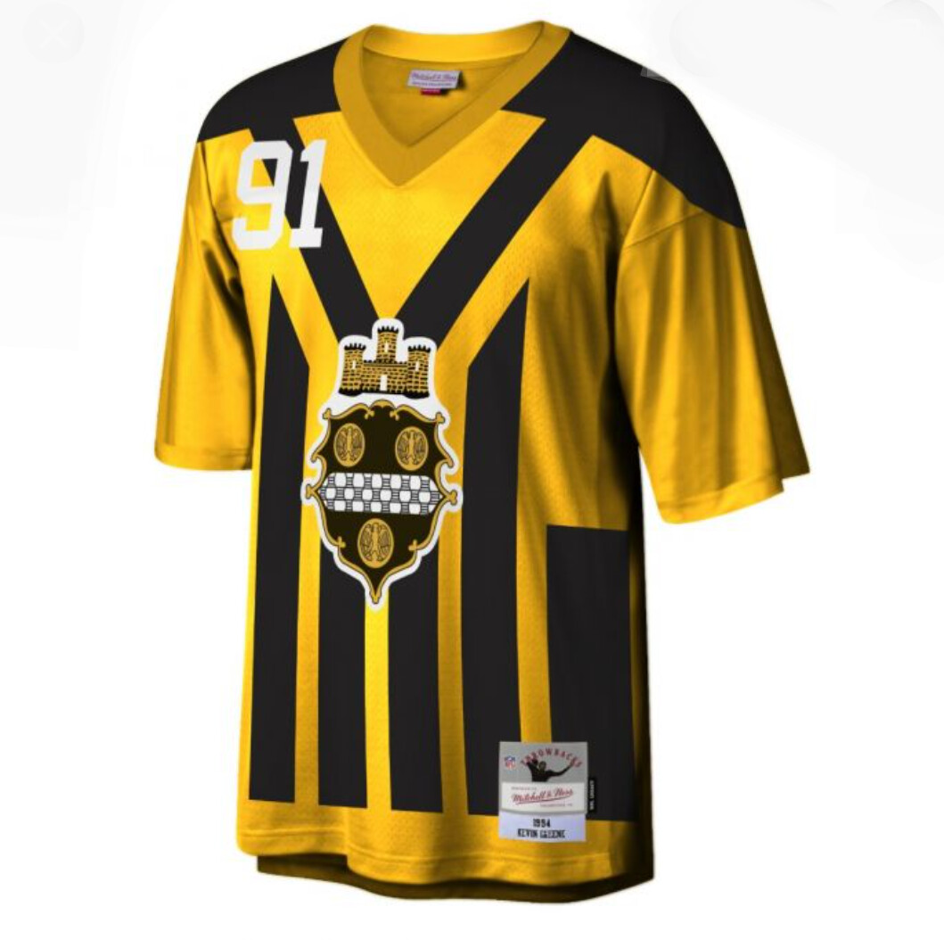 Pittsburgh Steelers Kevin Greene 1994 Yellow Crest Mitchell & Ness Men's Legacy Jersey