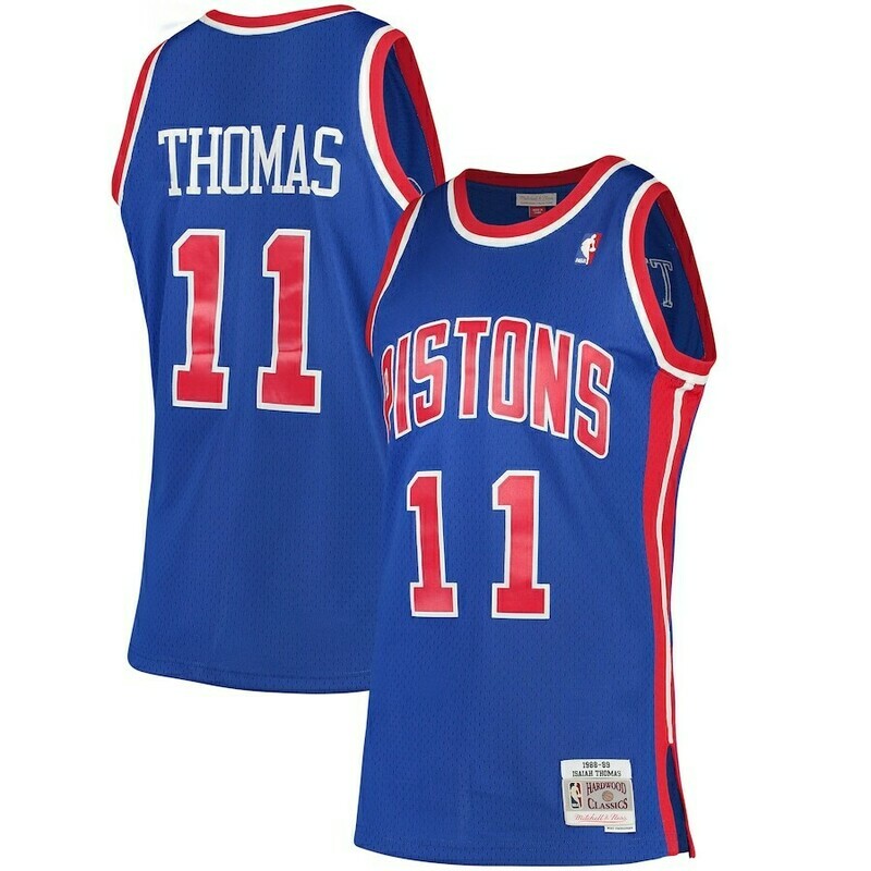 Detroit Pistons Isiah Thomas 1988-89 Men's Blue Mitchell & Ness Swingman Jersey