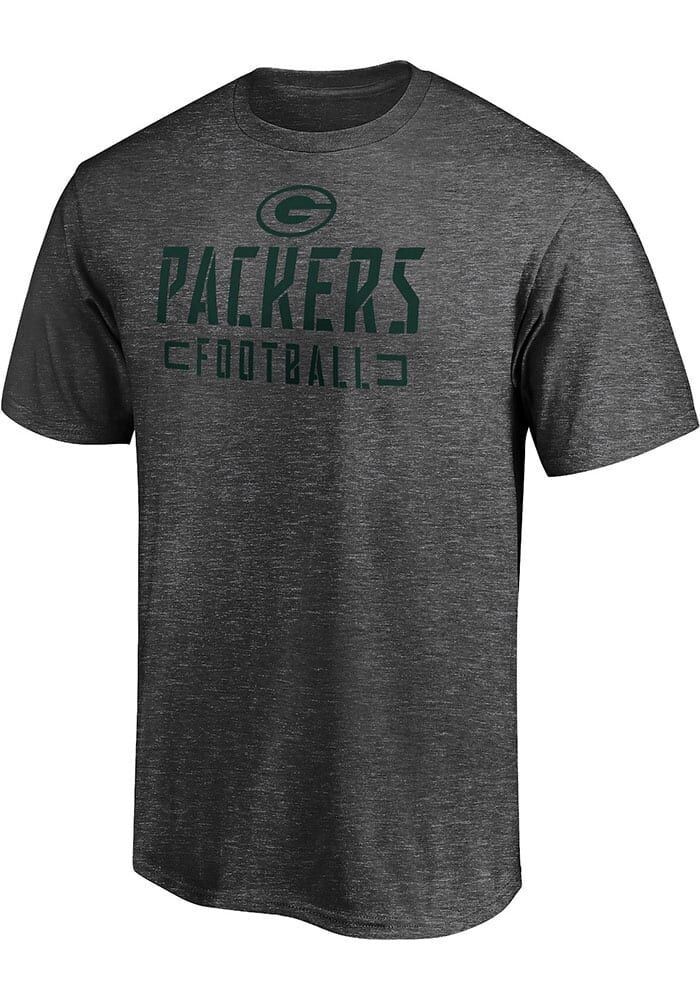 Green Bay Packers Men’s Grey Stencil T-Shirt