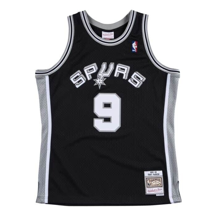 San Antonio Spurs Tony Parker 2001-02 Men's Black Mitchell & Ness Swingman Jersey