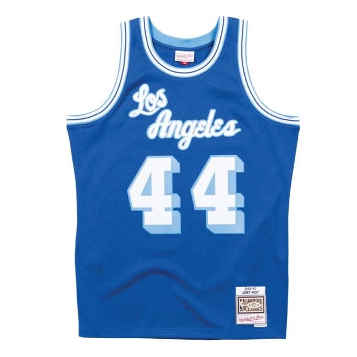 Los Angeles Lakers Jerry West 1960-61 Men's Blue Mitchell & Ness Swingman Jersey